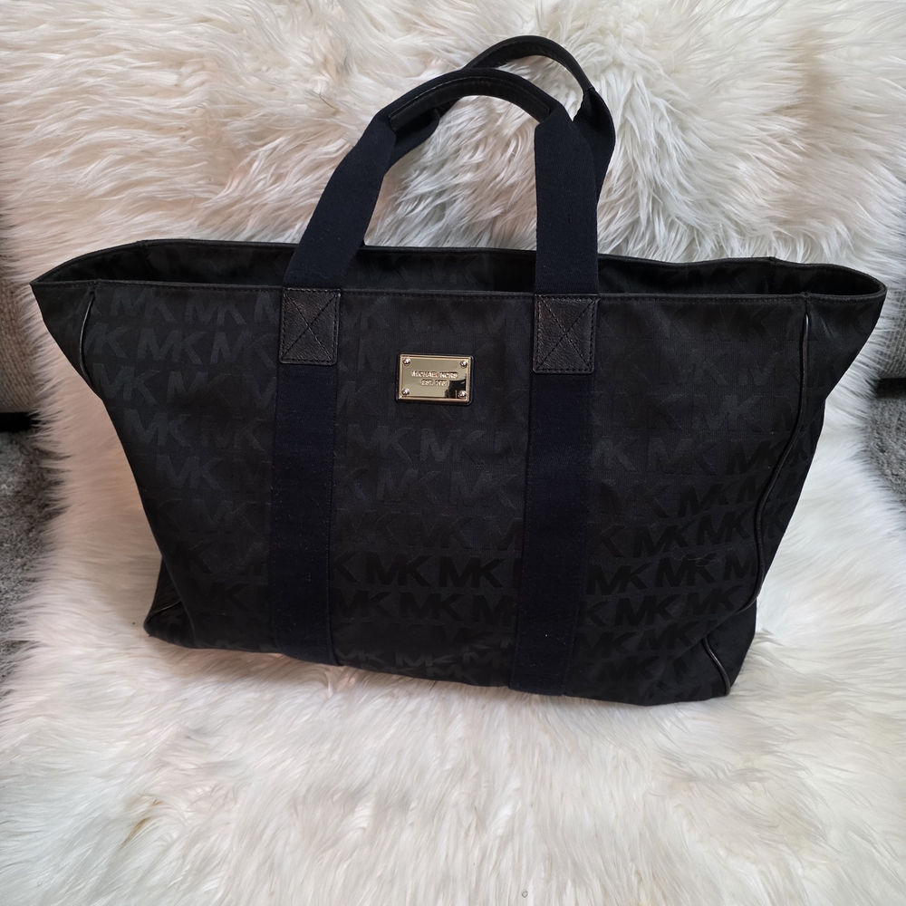 Michael Kors Black Travel Duffel Bag Tote